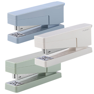 得力纽赛旋转订书机学生用大号订书器办公用12号可钉中缝可旋转订书钉机高颜值可爱省力钉书神器装订用品