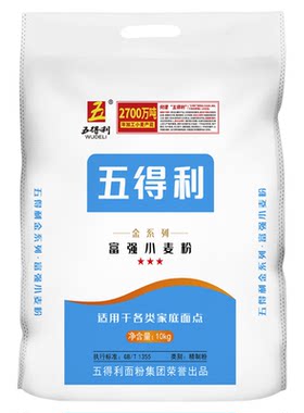 五得利面粉三星金富强10kg小麦粉