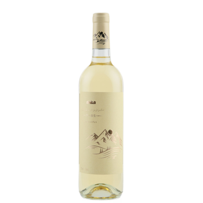 二瓶 新疆冰川美酒天山暮雪干白葡萄酒 可配礼袋