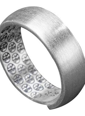 宫里上新银戒指女999纯银素圈古法开口足银指环生日礼物送妈妈款