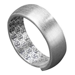 宫里上新银戒指女999纯银素圈古法开口足银指环生日情人节礼物