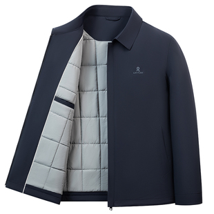 [纯羊毛填充]梦特娇男士棉衣冬装商务夹克棉服行政中年外套保暖C