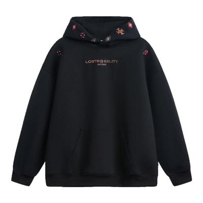 重磅刺绣连帽卫衣男秋季宽松