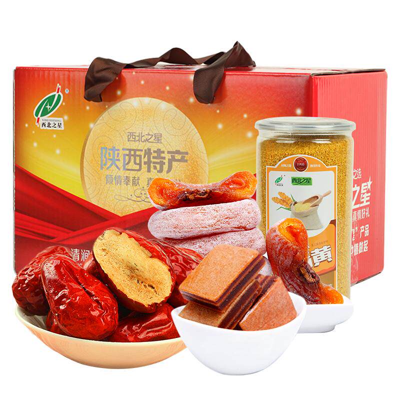 特产大礼包4种狗头枣黄小米年货