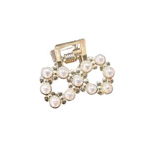 珍珠头发抓夹女高级感小号发量少半扎发发夹气质鲨鱼夹子发卡头饰