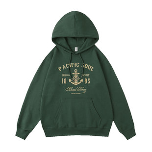 沈梦辰明星同款美式复古橄榄绿连帽卫衣女2026新款加绒外套上衣潮