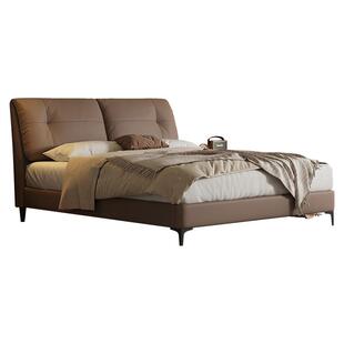 政府补贴喜临门现代简约中古风真皮床主卧大床1.8米婚床 缓缓Pro