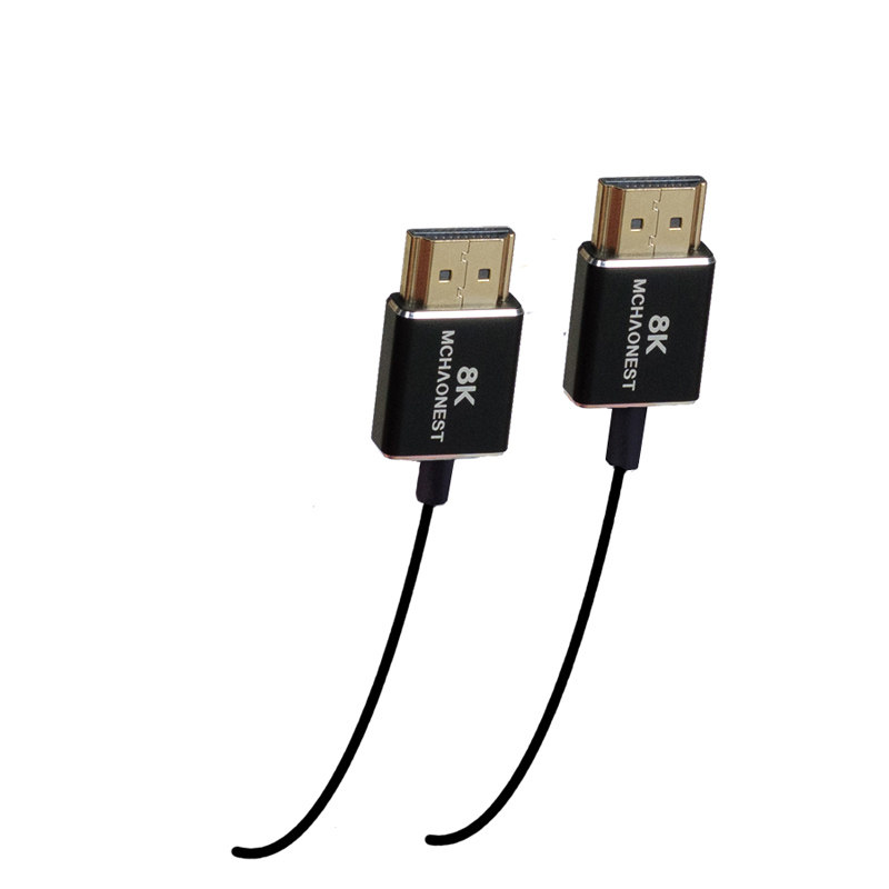 名巢2.1版8K极细柔软mini hdmi线超4K大转小micro监视器外录弯头