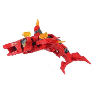 变形玩具 52TOYS 猛兽匣 鲨奇拉 红色 鲨鱼 动物 机甲 潮玩 模型