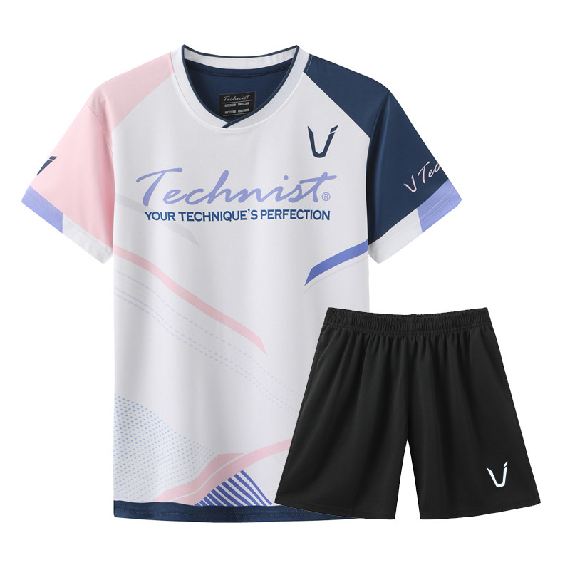 新款韩版羽毛球服男女上衣套装