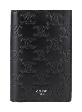 CELINE压印徽标翻盖开合卡包