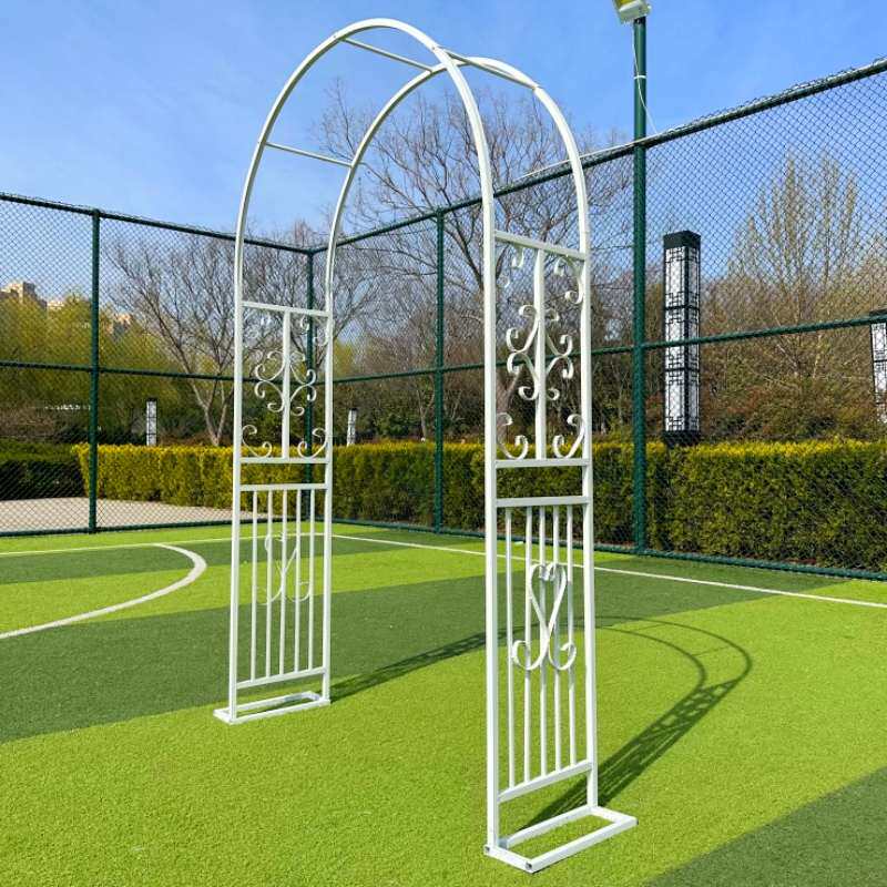 欧式铁艺拱门爬藤花架户外装饰花园月季花支架庭院植物架菜棚架