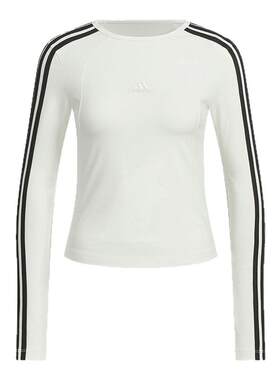 adidas阿迪达斯新款女生运动休闲套头卫衣修身薄款舒适内搭JW4643