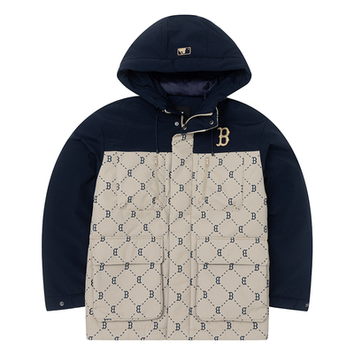 MLB官方运动服男女装2025冬季新款保暖宽松羽绒服外套3ADJM0156