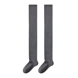 过膝袜子女秋冬款纯棉纱线长筒袜加长保暖高筒防滑护膝大腿袜春秋