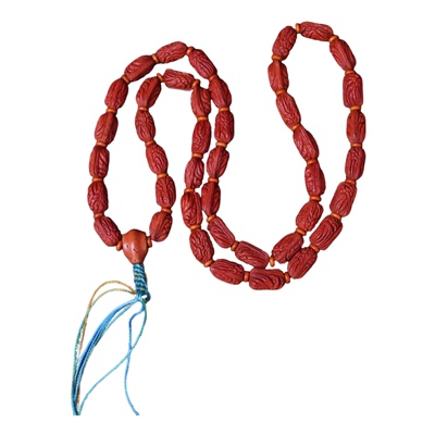 龙纹桃核小金条脖挂天然异形核