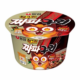 韩国进口农心小浣熊炸酱面咖喱泡菜乌冬拌面韩式拉面方便面碗面