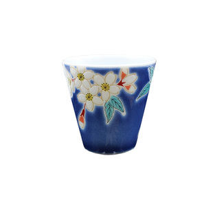 日本进口九谷烧酒盅清酒酒具白酒一口杯陶瓷家用喝白酒的小酒杯