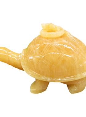 天然玉石玄武龟客厅桌面装饰摆件