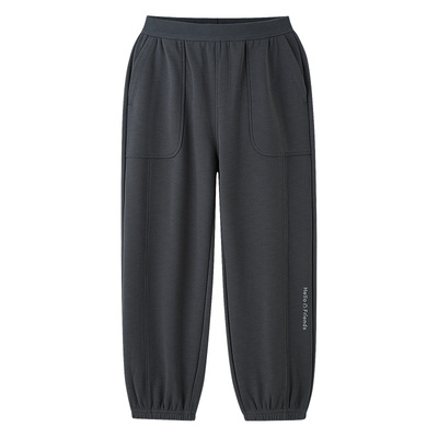 安奈儿童装男童裤子2025冬新款加绒保暖弹力宽松厚款休闲束脚长裤