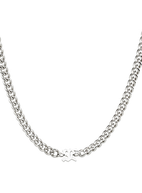 纯银字母古巴男士项链