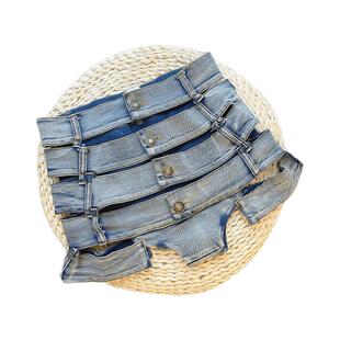 2026新款性感女式破洞高腰弹力缕空纯欲风牛仔裤女牛仔短裤紧身