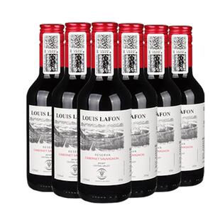小瓶红酒LOUISLAFON路易拉菲珍藏赤霞珠干红葡萄酒6支装原瓶进口