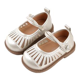 女宝宝鞋子凉鞋夏季婴儿学步鞋公主鞋小童软底防滑小皮鞋单鞋春款