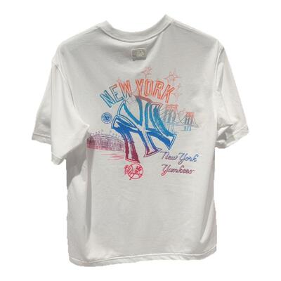 MLB男女短袖彩色手绘印花T恤