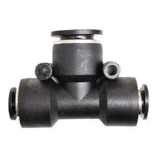 气动快速接头三通变径快插T型高压PU软气管塑料PEG6-4-8-10-12-16