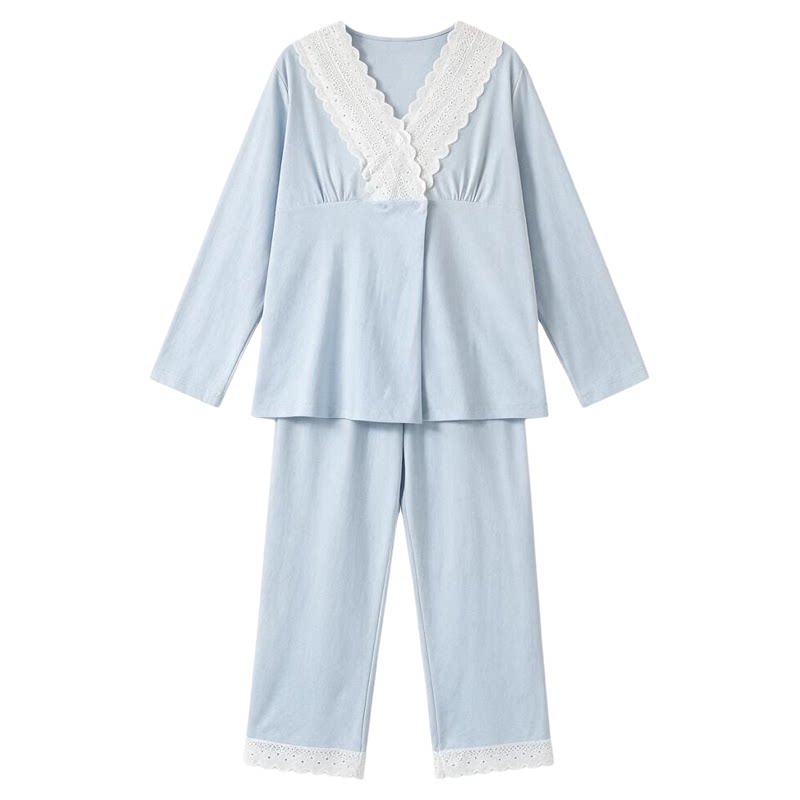 纯棉孕妇月子服不勒肚喂奶套装