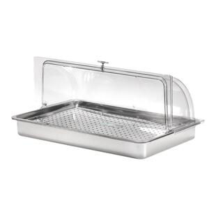 不锈钢长方形托盘漏油盘过滤油炸盘带盖防尘罩冲孔烧烤盘炸鸡炸串