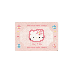 卡通kitty浴室地垫卫生间卧室门口吸水防滑仿羊绒厚地毯家用脚垫