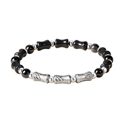 中国黄金高级感黑曜石手串