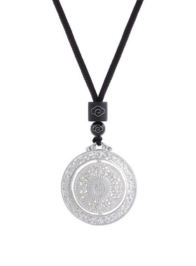 纯银八宝罗盘项链生日送男女朋友