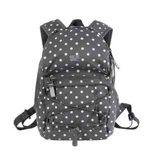 CryingCenter波点尼龙野餐登山包防泼水户外双肩书包小号中号