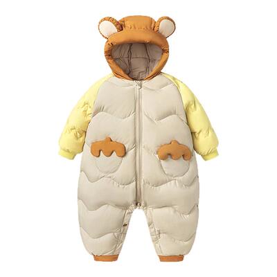 迷你巴拉巴拉三防小熊羽绒连体衣