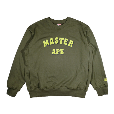 Masterape潮手绘毛圈卫衣