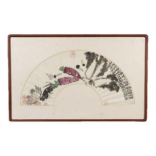 西泠印社社员董扬国画扇面《清白传家图》名家字画书法作品孤品客厅书房办公室装饰画中式特色礼品送礼收藏