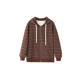 老章和小胖PONGKIKI重磅美拉德大卫衣加绒外套女大码保暖显瘦上衣