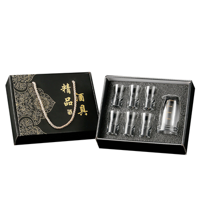 定制LOGO白酒杯分酒器礼盒套装