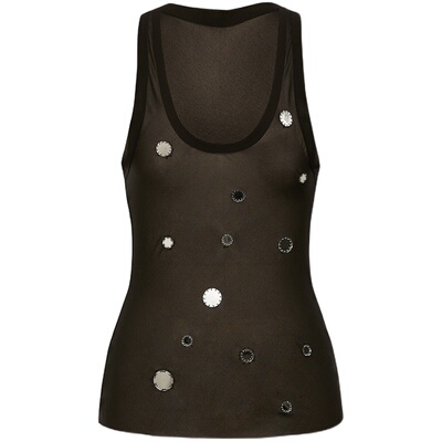 WEARABLEEVENT镜面装饰背心