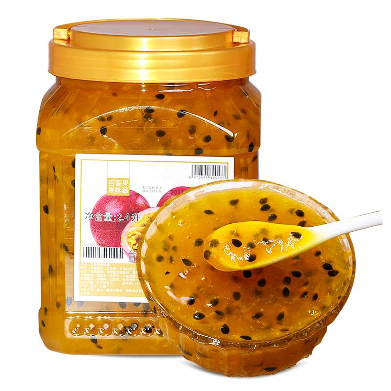 百香果果酱钵仔糕冰粉冰汤圆水果茶冲饮奶茶店专用原材料商用批发