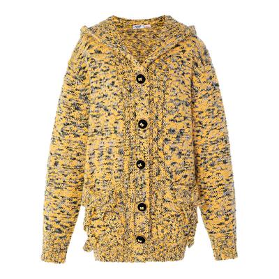 lefame拉飞姆春季新款慵懒高级立体感花式混纱宽松针织外套女