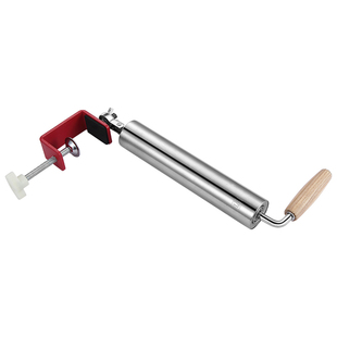 304不锈钢固定滚轮式擀面杖饺子皮神器家用滚轴面棍走锤杆压面杖