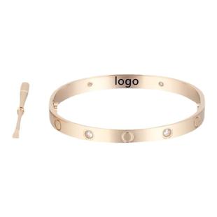 欧美简约时尚轻奢卡加五代钛钢手镯永恒之环男女螺丝刀手环链情侣