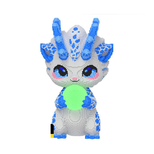 龙年积木中国2024新款夜光小龙人女孩10000粒以上高难度成人摆件