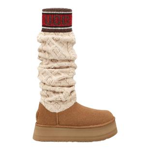 UGG女鞋高筒堆堆鞋羊毛保暖秋冬针织铅笔袜靴筒袜靴日系时尚靴子