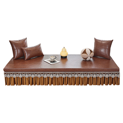 免打理皮革飘窗垫子沙发窗台坐垫