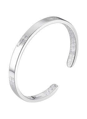 臻汇银足银四叶草福气手镯